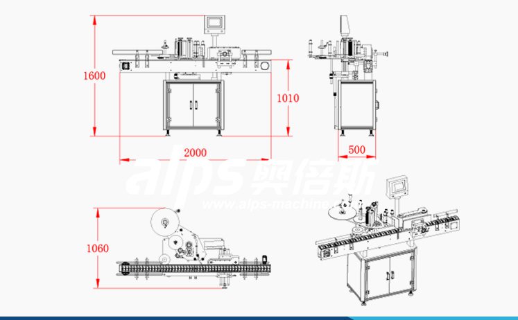 Máquina de etiquetagem autoadesiva automática