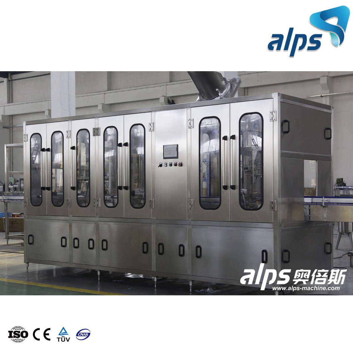 เครื่องบรรจุน้ำดื่มอัตโนมัติแบบเส้นตรง ขนาด 5 ลิตร / 10 ลิตร 3 in 1