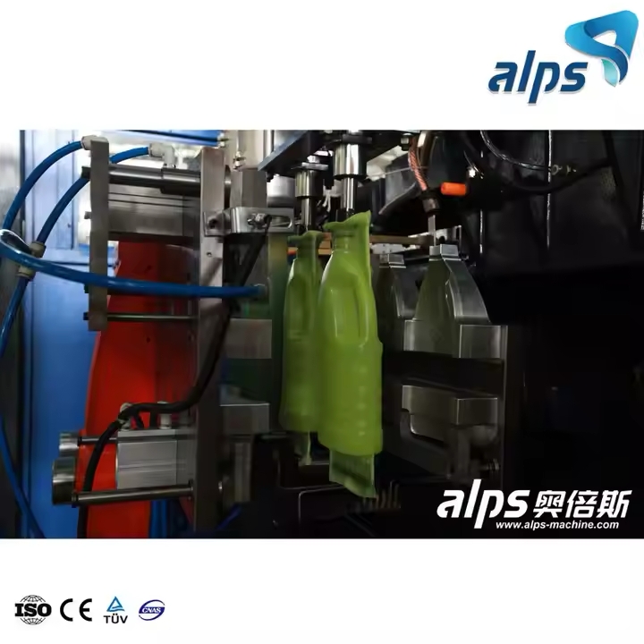 เครื่องเป่าขึ้นรูปขวดน้ำ PET แบบกึ่งอัตโนมัติ ขนาด 0.2-2 ลิตร