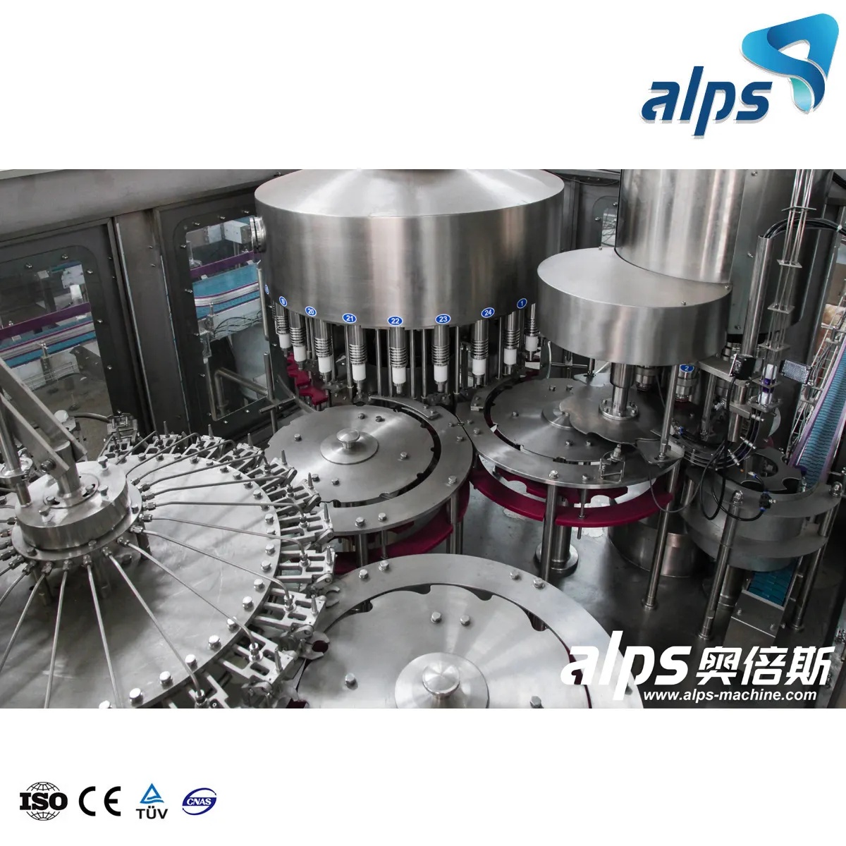 สายการผลิตคอมบิบล็อกสำหรับเป่า บรรจุ และปิดฝาน้ำแร่ กำลังการผลิต 24000 ขวดต่อชั่วโมง